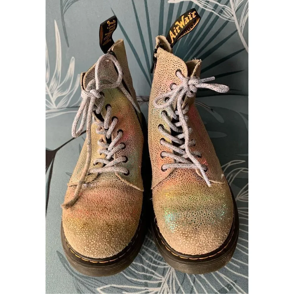 Doc Dr Martens Pascal J Shiny Iridescent Boots Girls Youth US Size 3